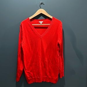 GAP - Red V-Neck Sweater - Size Large
